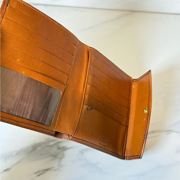 Vintage dooney and Bourke brown leather kiss lock wallet - Picture 5 of 10